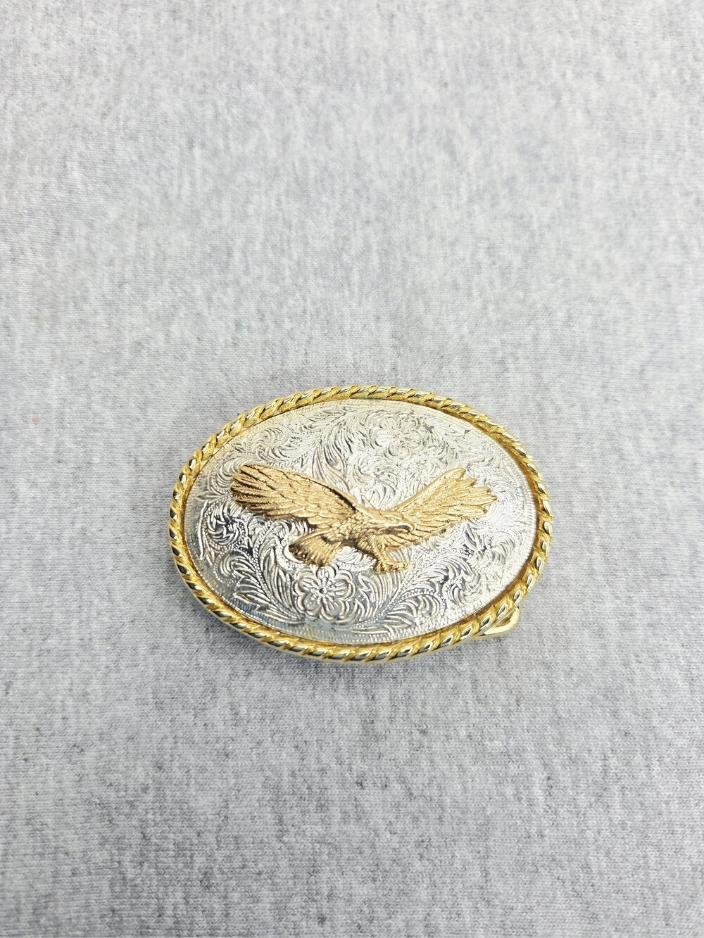 Ivan Two Tone Eagle Oval Womens Belt Buckle
